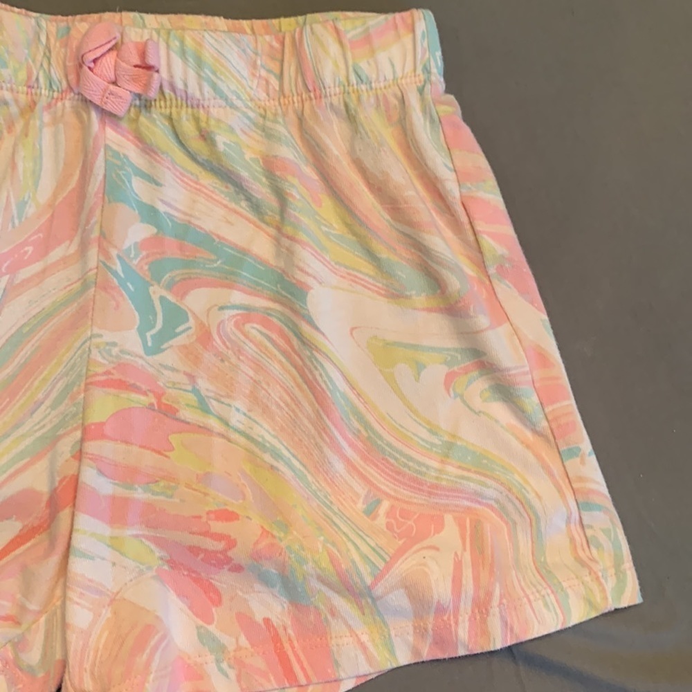 Childrens Place Pastel Pull On Elastic Waist Splotched Print Shorts L 10- 12 - Picture 2 of 8